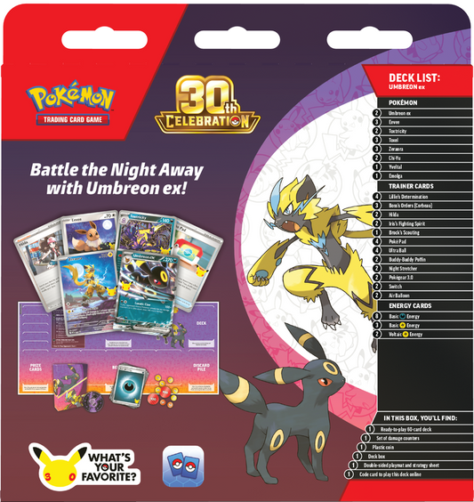 Pokemon TCG - MAX 1 - 30th Celebration Battle Deck - Umbreon - (PRE-ORDER OCT 2, 2026)