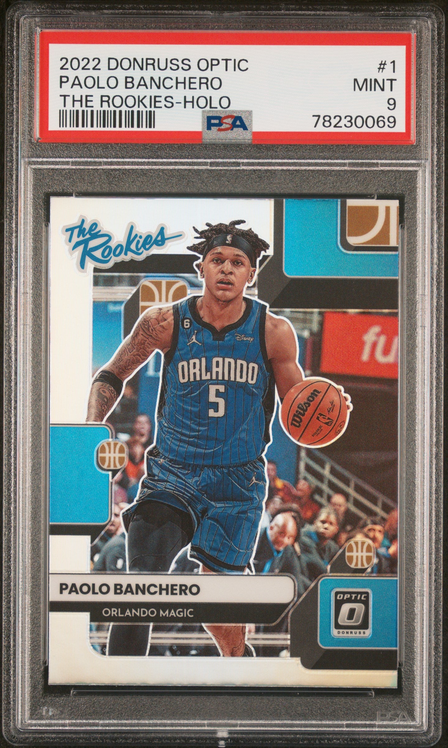 2022 Donruss Optic - Paolo Banchero - The Rookies Holo - Rookie Card - #1 - PSA Graded Card