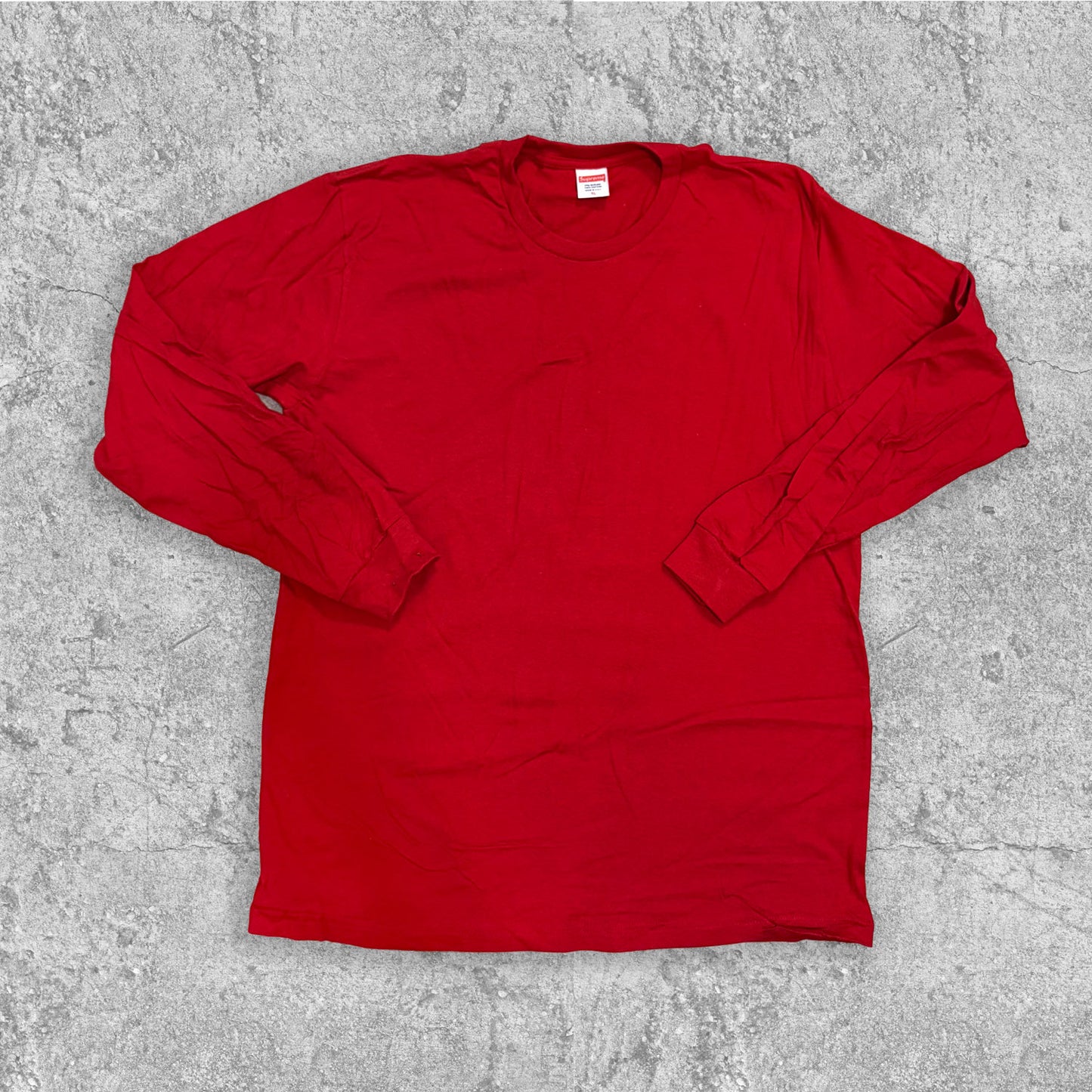 SUPREME LONG SLEEVE BLANK TSHIRT RED