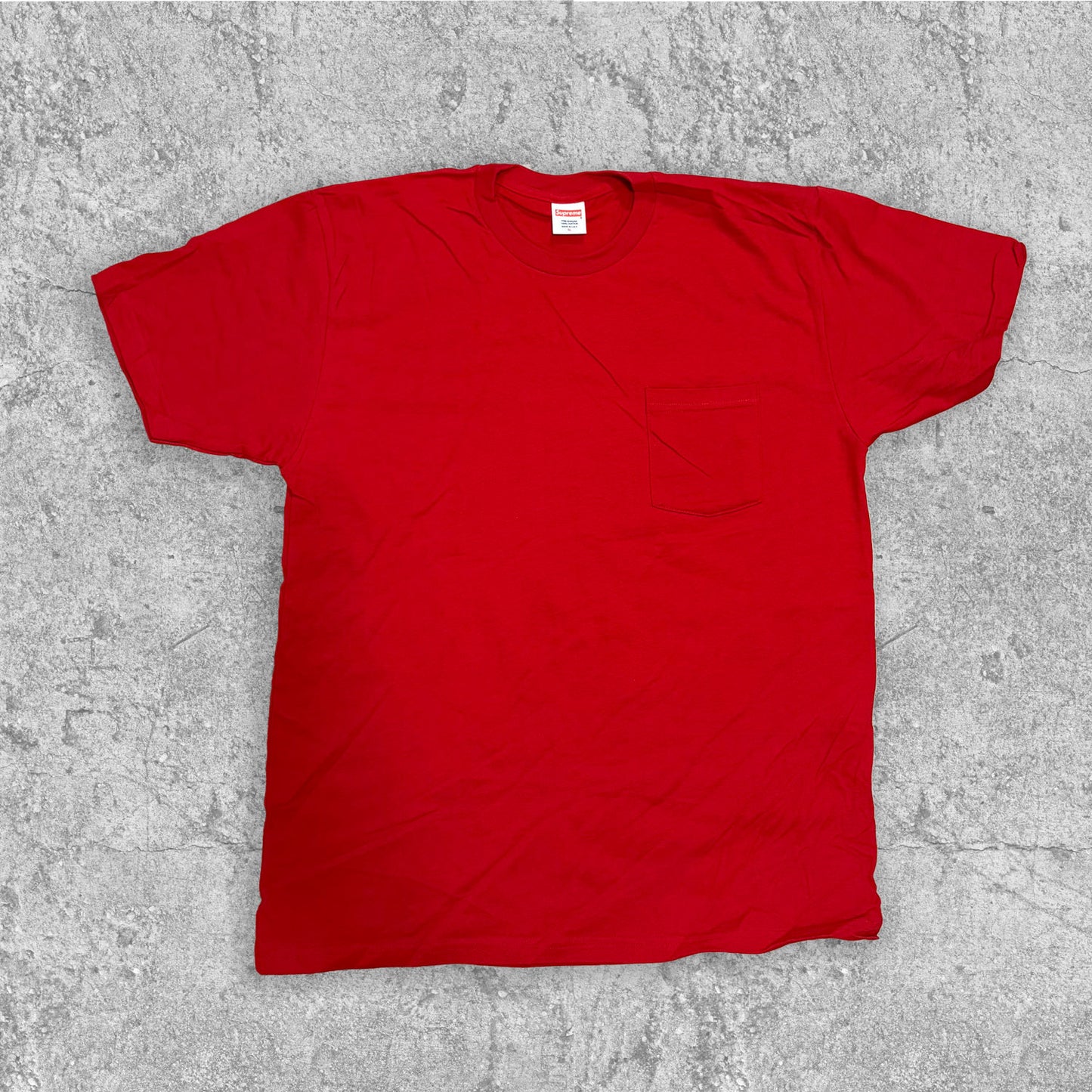 SUPREME SHORT SLEEVE BLANK POCKET TSHIRT RED