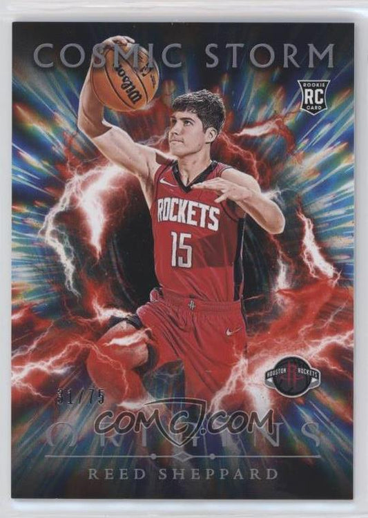 2024-25 Panini Origins - Cosmic Storm - Red - Reed Sheppard #9 - Limited to /75 - Rookie Card - Ungraded Raw Card