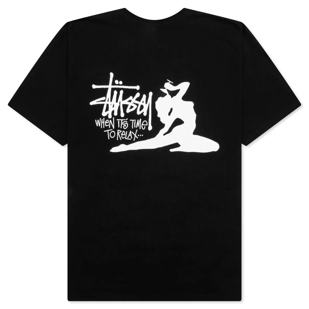 STUSSY RELAX TEE - BLACK