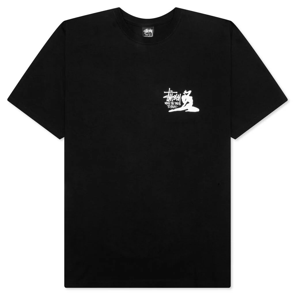 STUSSY RELAX TEE - BLACK