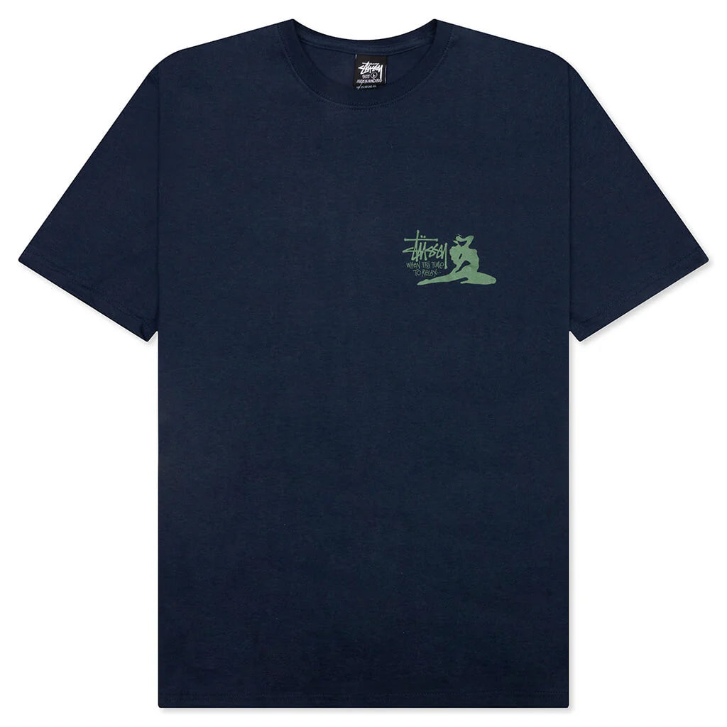 STUSSY RELAX TEE - NAVY