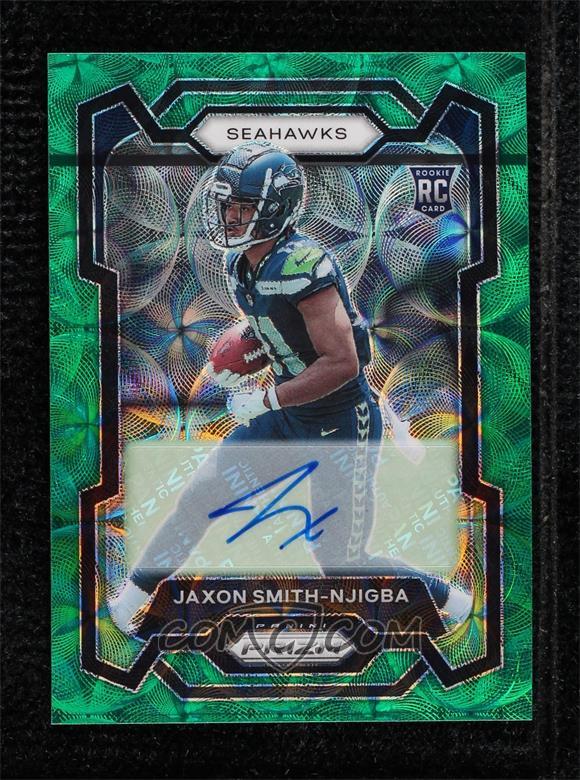 2023 Panini Priz - Jaxon Smith-Njigba - Rookies - Green Scope Prizm Autographs #390 - Limited to /75 - Raw Ungraded Card