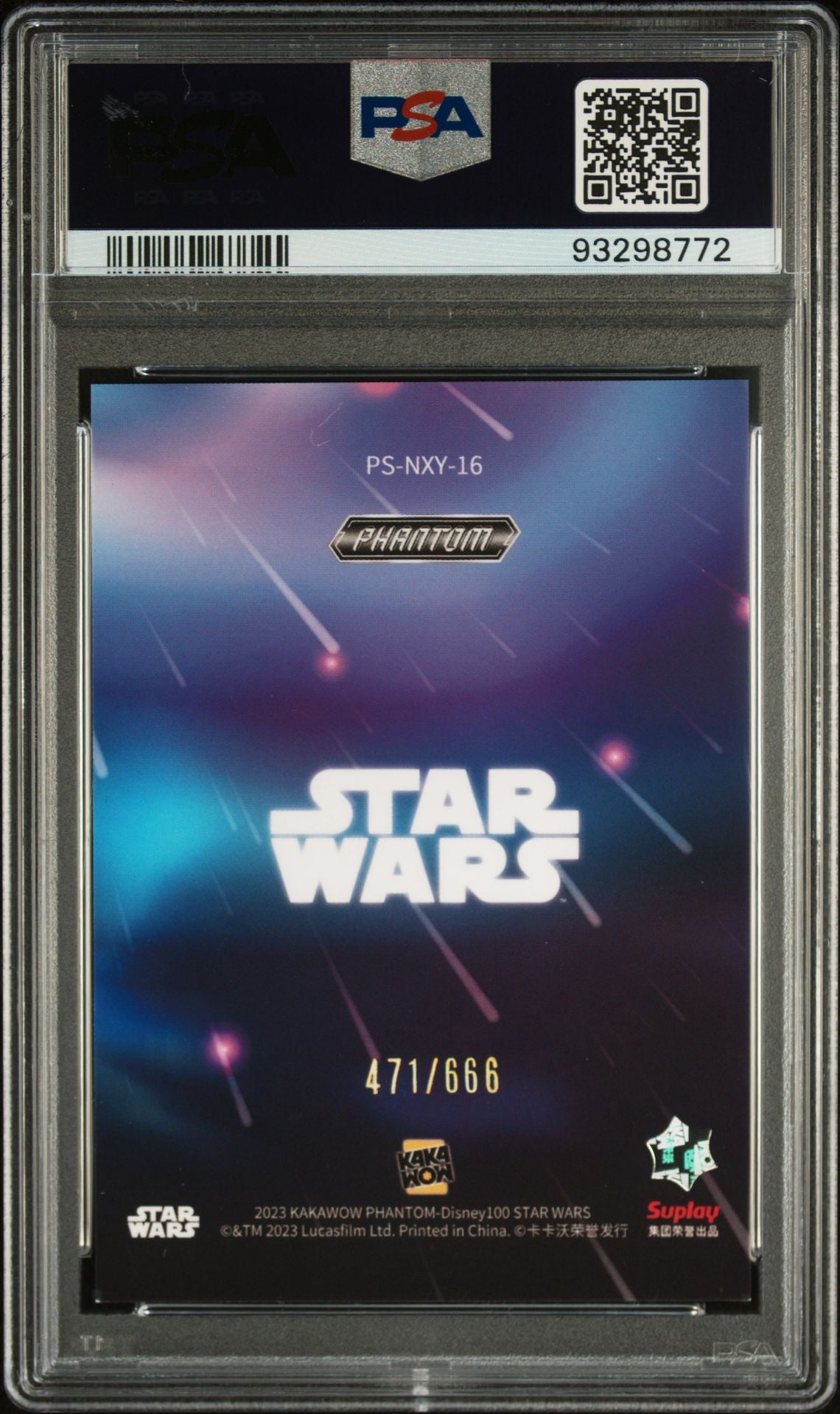 2023 Kakawow Phantom Disney 100 Star Wars Nebula 16 BB-8 - PSA 9 - Numbered to /666