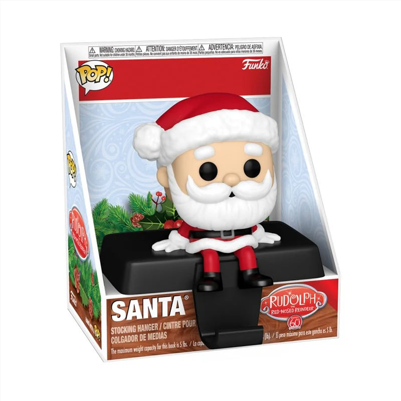 Santa Pop! Edge-Sitter Stocking Holder