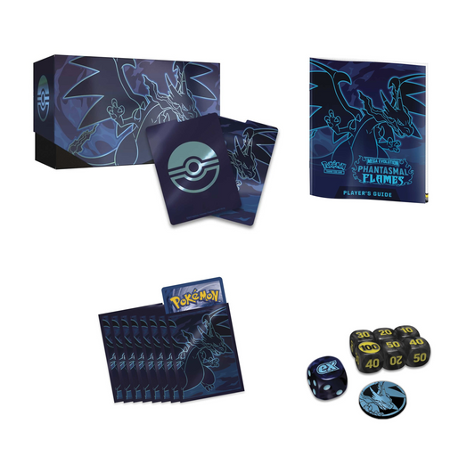 Pokemon - Mega Evolution - ACCESSORIES ONLY - Phantasmal Flames Elite Trainer Box NO PACKS
