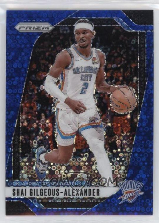 2024-25 Panini Prizm  - Fast Break Blue Prizm - Shai Gilgeous-Alexander #113 - Limited to /150 - Ungraded Raw Card