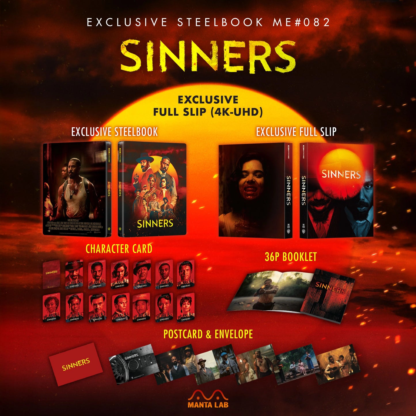 Sinners - Limited Edition Steelbook (Full Slip) - Numbered to /1000 - ME#82 MantaLab (PRE-ORDER JANUARY 2026)