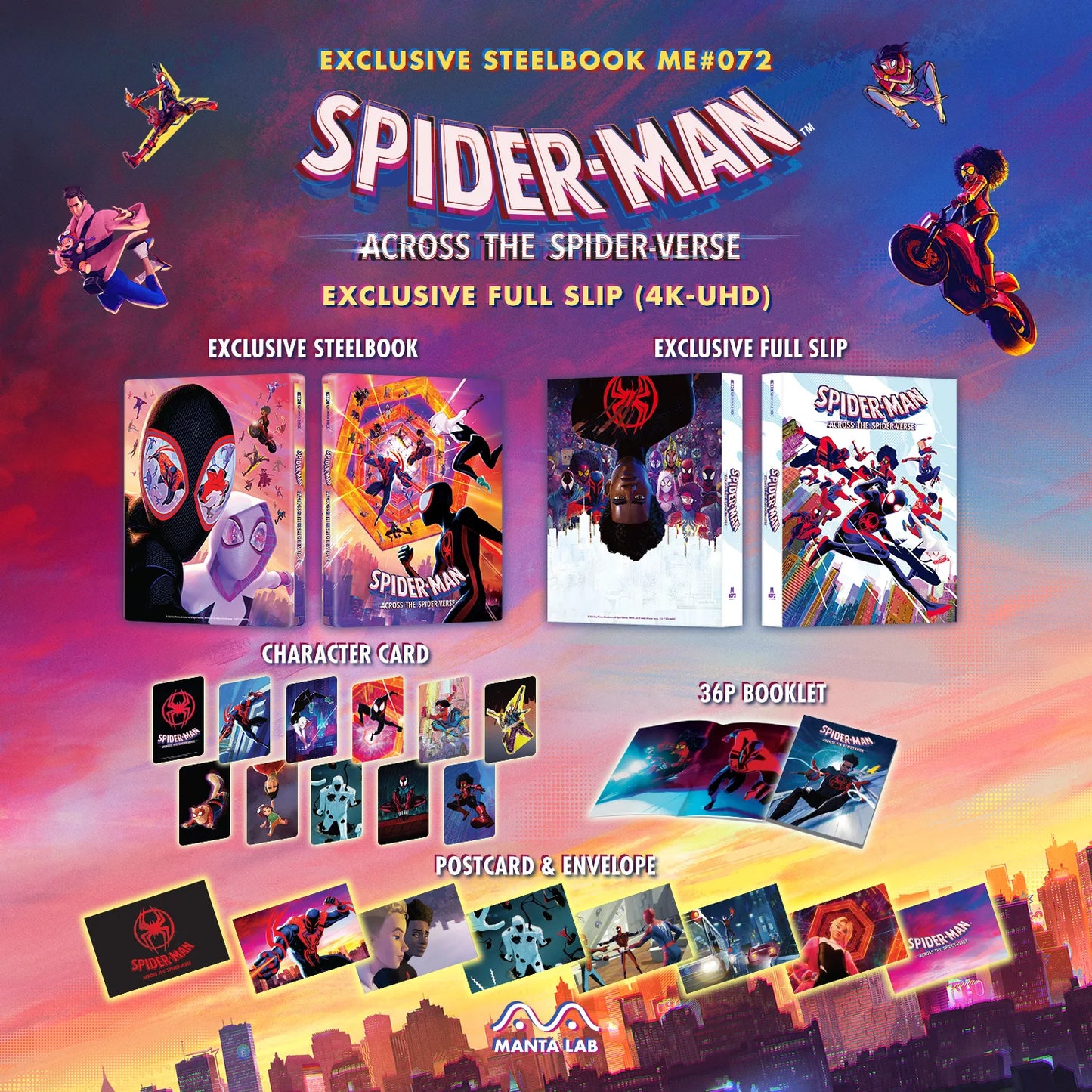 Spider-Man: Across the Spider-Verse Steelbook (Full Slip) - ME#72 MantaLab Limited Edition