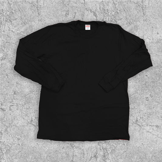 SUPREME LONG SLEEVE BLANK TSHIRT BLACK