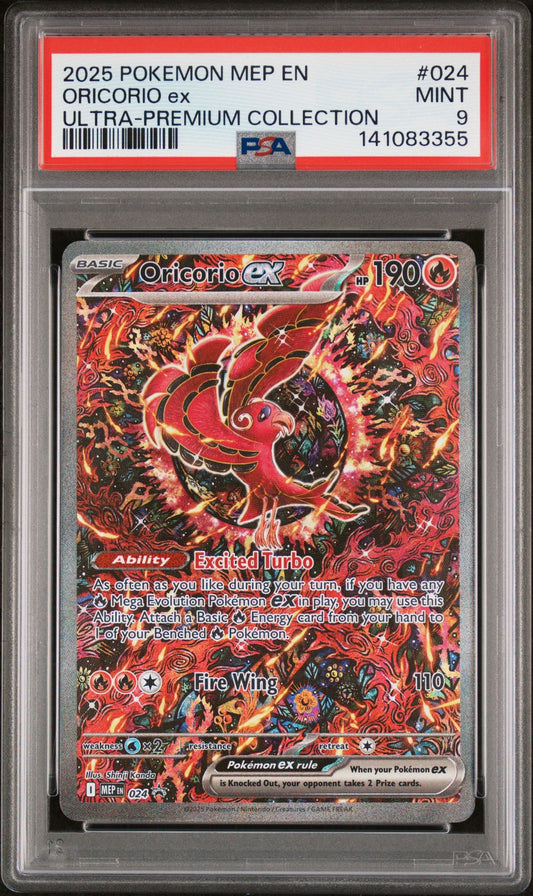 2025 Pokémon MEP EN-Me Black Star Promo - #024 Oricorio - Ultra-Premium Collection - PSA Graded Card