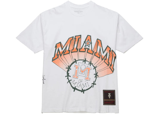 Travis Scott x Mitchell & Ness University of Miami Hand-Drawn T-Shirt