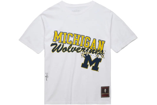 Travis Scott x Mitchell & Ness University of Michigan Hand-Drawn T-Shirt