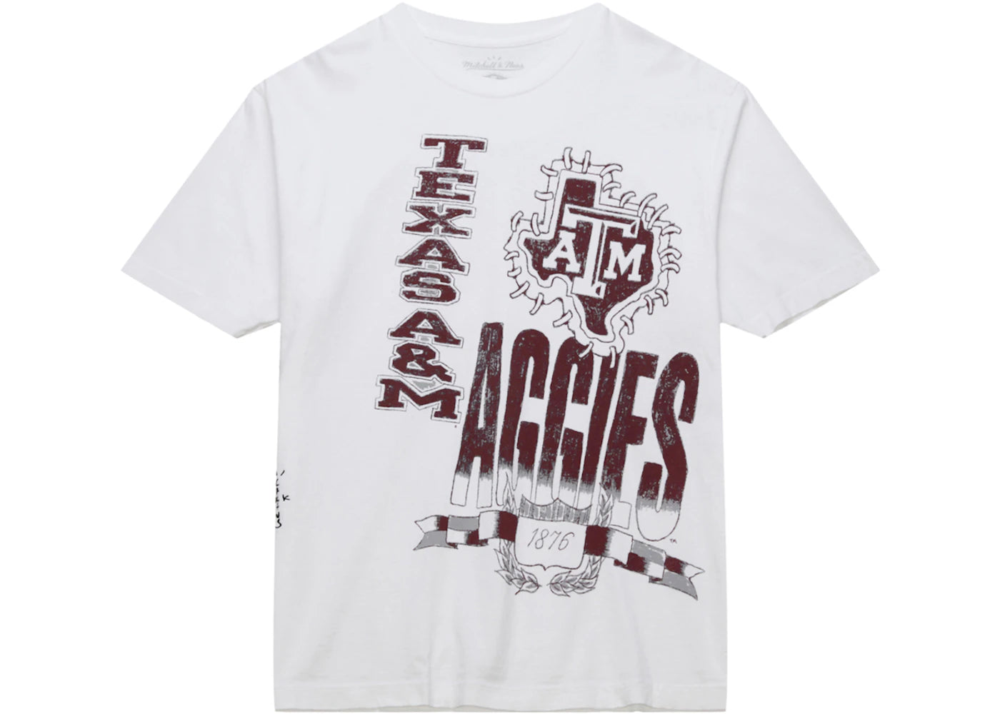 Travis Scott x Mitchell & Ness Texas A&M University Hand-Drawn T-Shirt