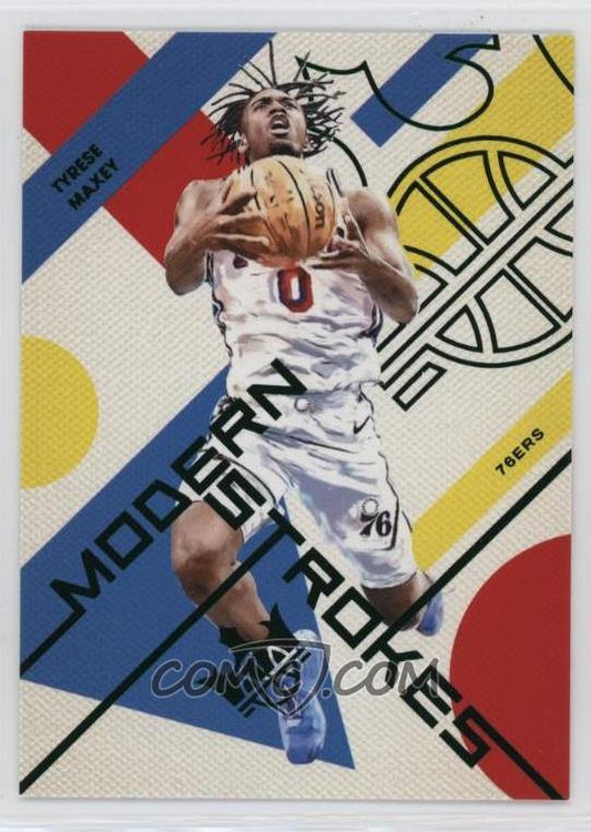 2024-25 Panini Court Kings - Modern Strokes - Jade - Tyrese Maxey #15 - Limited to /49 - Ungraded Raw Card