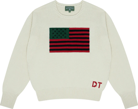 Denim Tears - Tyson Beckford - 1619 Pan African Flag Sweater Natural