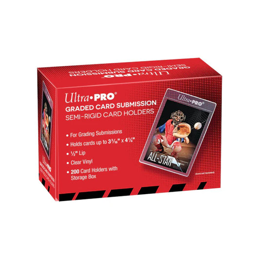 Ultra Pro - Semi-Rigid Tall Card Holder For Grading Submissions - 200 Count - 1 Box