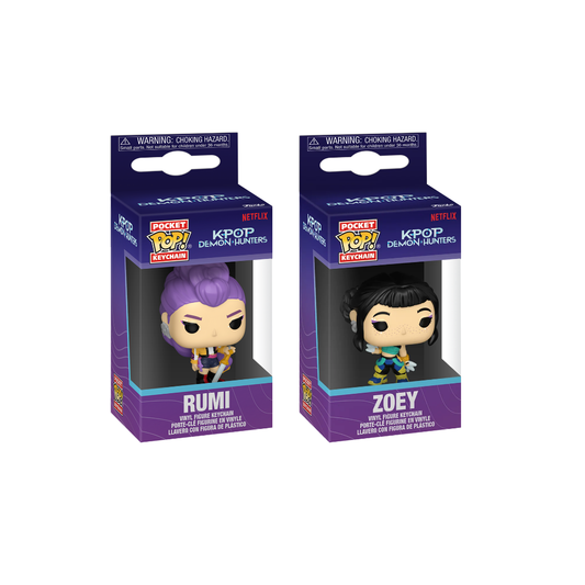KPop Demon Hunters Funko POP! Keychain 2-Pack - Zoey & Rumi