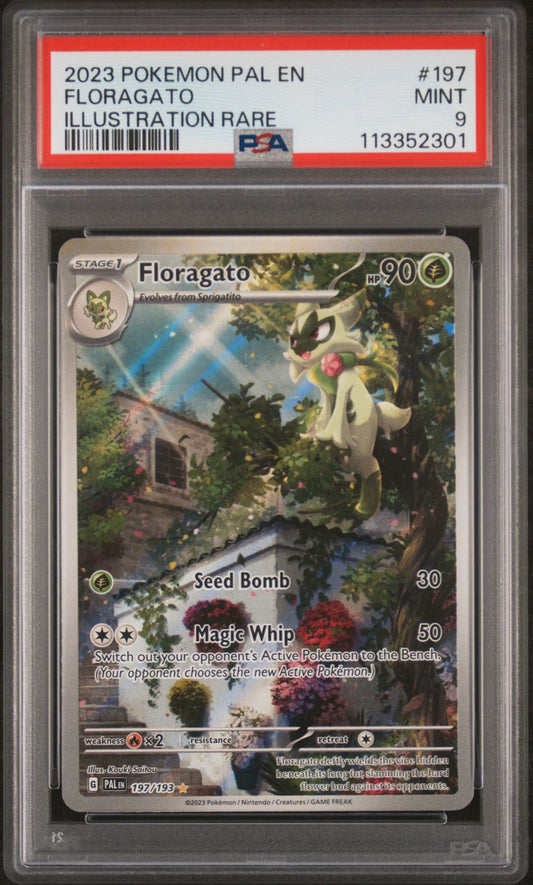 2023 Pokemon PAL En — Paldea Evolved — 197 Floragato Illustration Rare — PSA Graded Card