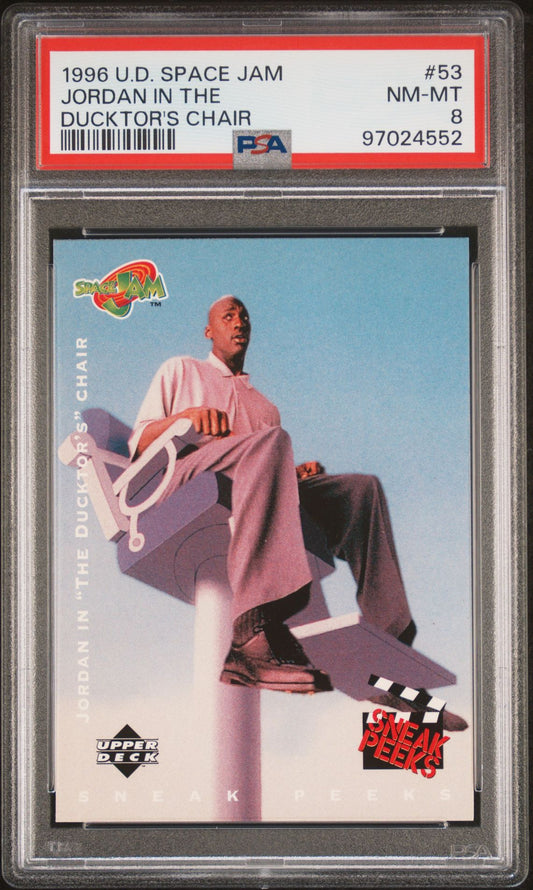 1996 Upper Deck Space Jam #53 Michael Jordan In The Ducktor's Chair - PSA 8