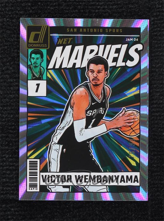 2024-25 Panini Donruss - Net Marvels - Holo Laser - Victor Wembanyama #21 - Limited to /99 - Ungraded Raw Card