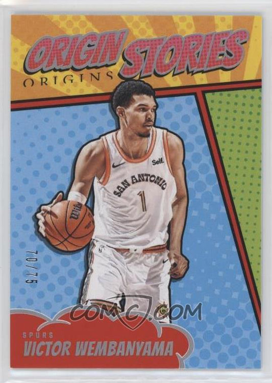 2024-25 Panini Origins - Origin Stories - Red - Victor Wembanyama #21 - Limited to /75 - Ungraded Raw Card