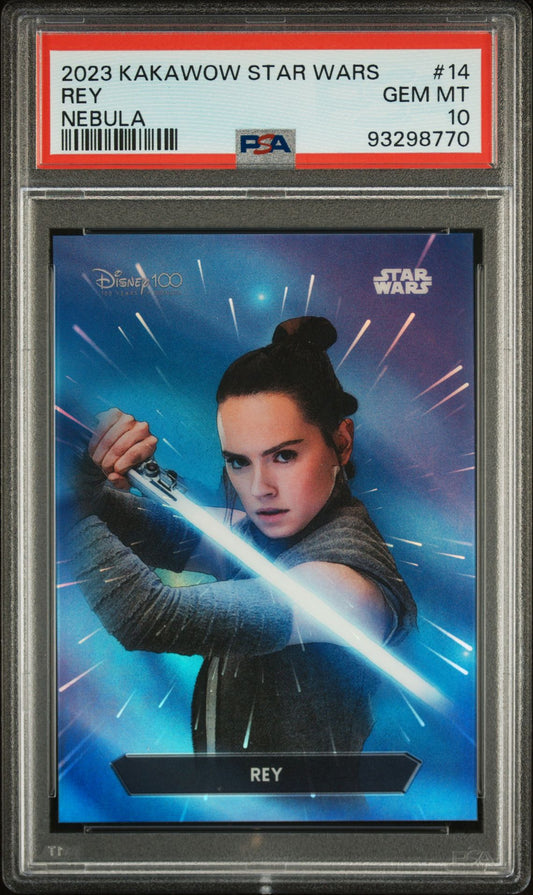 2023 Kakawow Phantom Disney1 00 Star Wars Nebula 14 Rey - PSA 10 - Numbered to /125