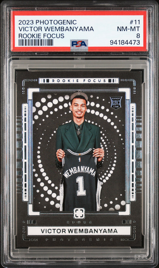 2023 Panini Photogenic - Rookie Focus #11 Victor Wembanyama Spurs - PSA Graded Card
