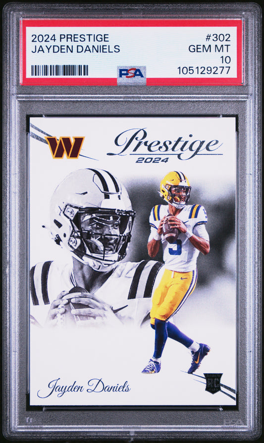 2024 Panini Prestige -  #302 Jayden Daniels Commanders Rookie - PSA Graded Card