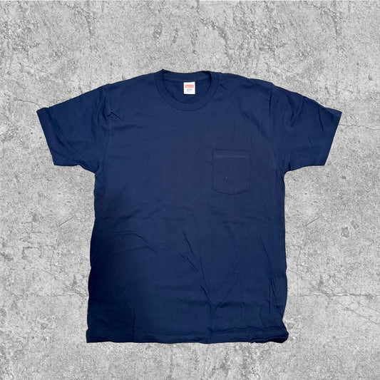 SUPREME SHORT SLEEVE BLANK POCKET TSHIRT NAVY