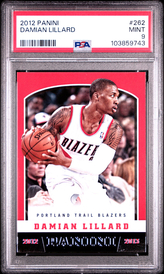 2012-13 Panini Damian Lillard #262 Rookie - PSA Graded Card