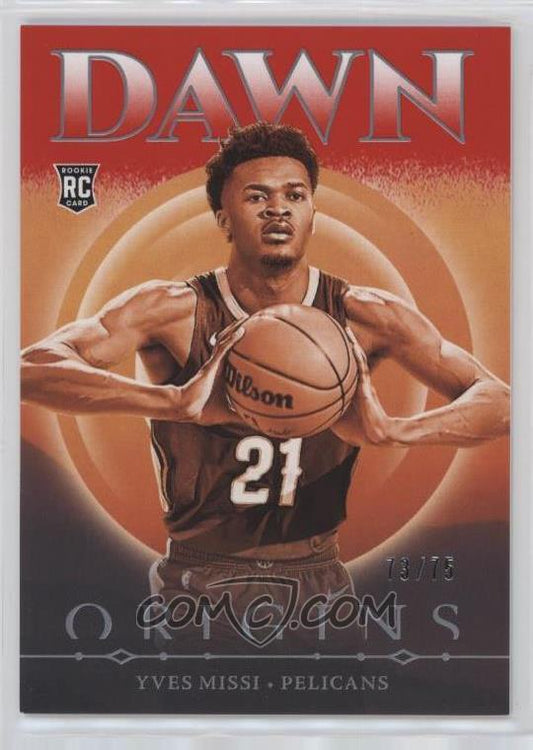 2024-25 Panini Origins - Dawn - Red - Yves Missi #24 - Limited to /75 - Rookie Card - Ungraded Raw Card