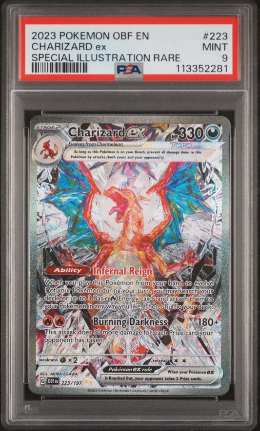 2023 Pokemon OBF En — Obsidian Flames — 223 Charizard Ex Special Illustration Rare — PSA Graded Card