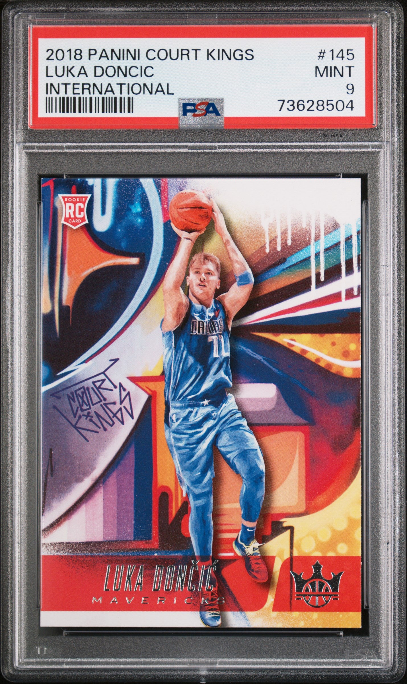 2018 Court Kings - Luka Doncic - Level 2 II Rookie Card - #145 - PSA Graded Card