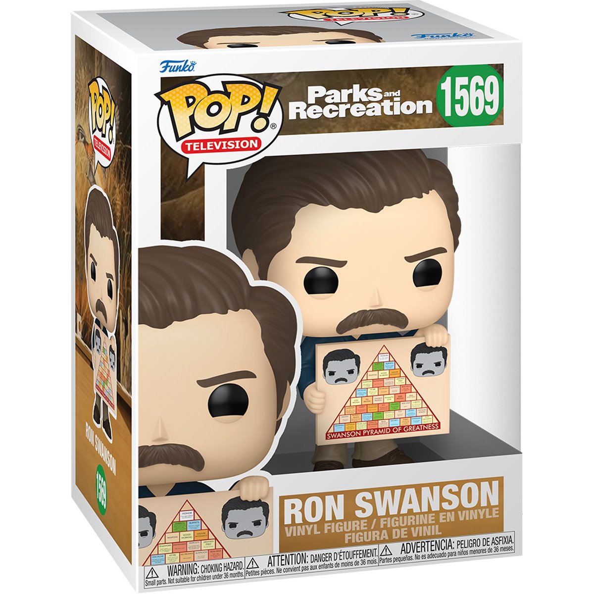 Parks and Recreation 15th Anniversary Ron Swanson with Swanson Pyramid of Greatness Funko Pop! Vinyl Figure #1569