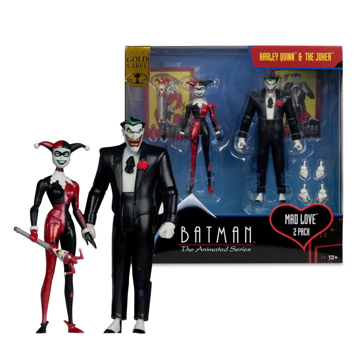 McFarlane DC Direct Batman Animated Series - Harley Quinn and The Joker "Mad Love" 6-Inch Action Figure 2-Pack & Comic - Gold Label Exclusive