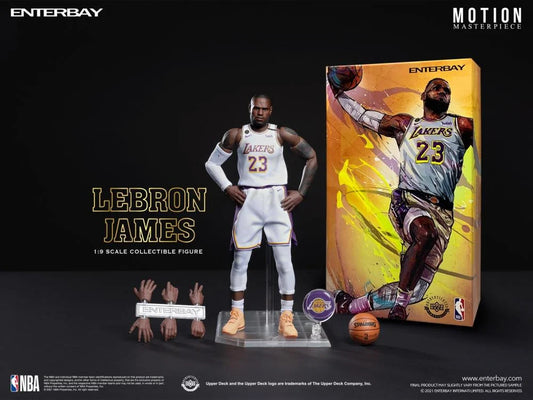 NBA Motion Masterpiece - LeBron James (White Jersey) - 1:9 Action Figure - NBA Los Angeles Lakers  - Enterbay