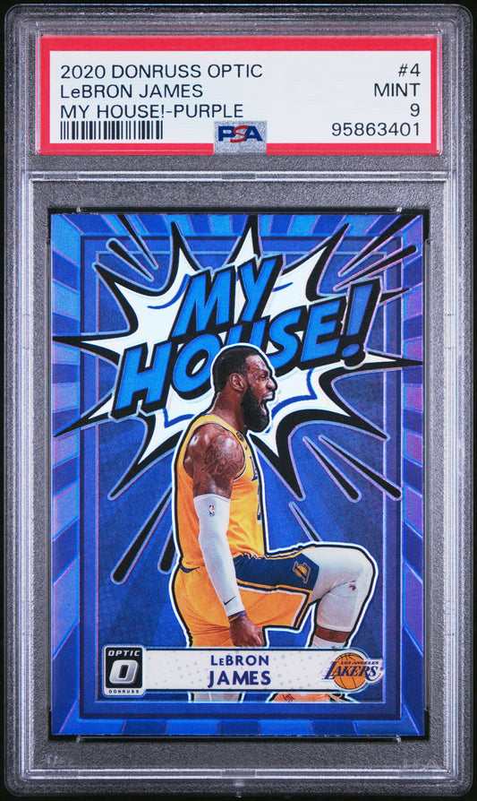 2020 Donruss Optic - LeBron James - Purple My House - #4- PSA Graded Card