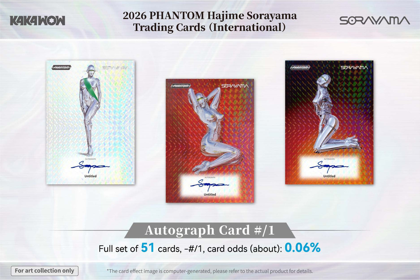 2026 Kakawow Phantom - Hajime Sorayama - Trading Cards Box (10 Packs) - PRE-ORDER MAY 2026