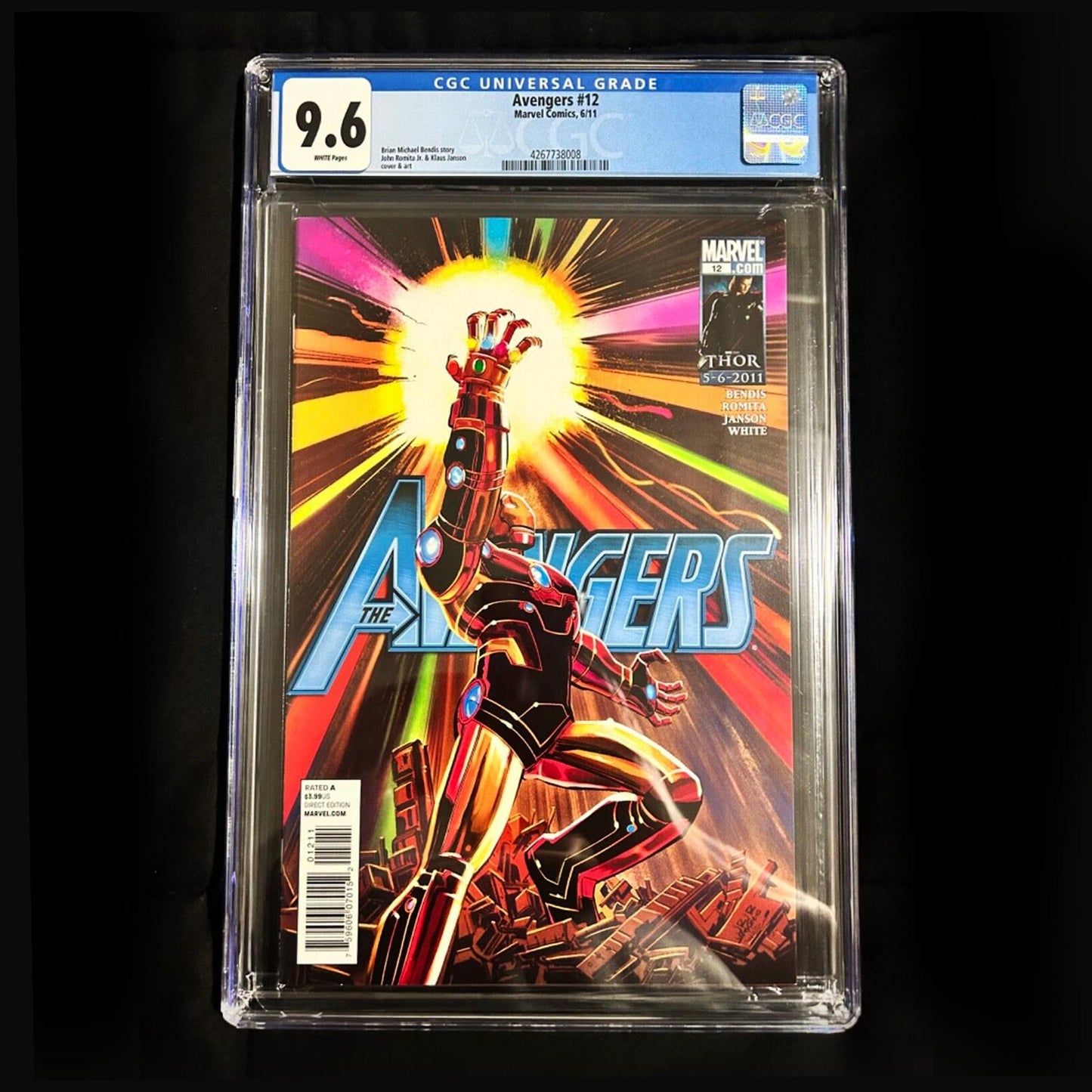 Avengers #12 - CGC 9.6 White Pages - Iron Man Infinity Gauntlet - Graded