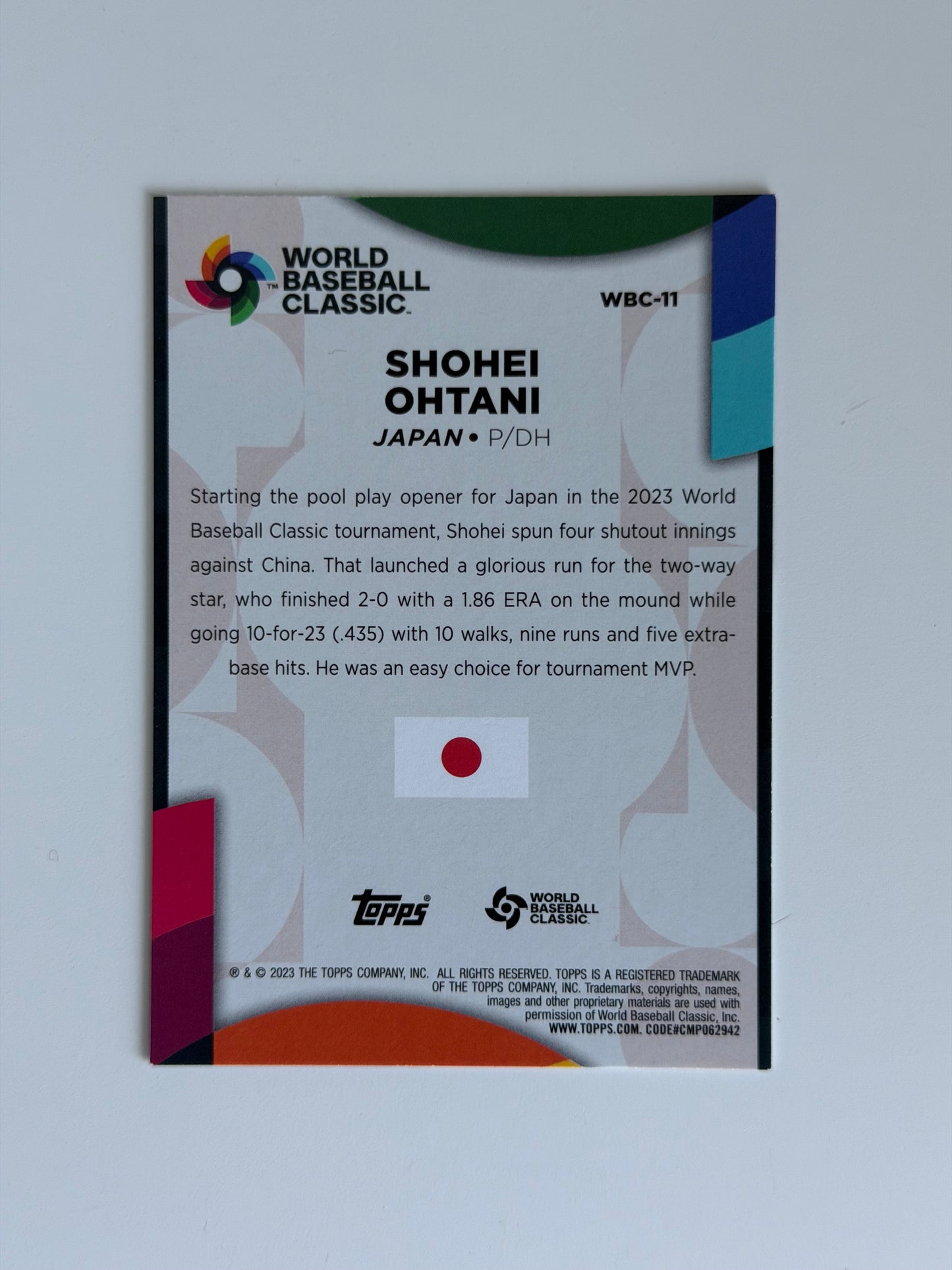 2023 Topps World Baseball Classic - Shohei Ohtani - #WBC-11 - Raw Ungraded Card