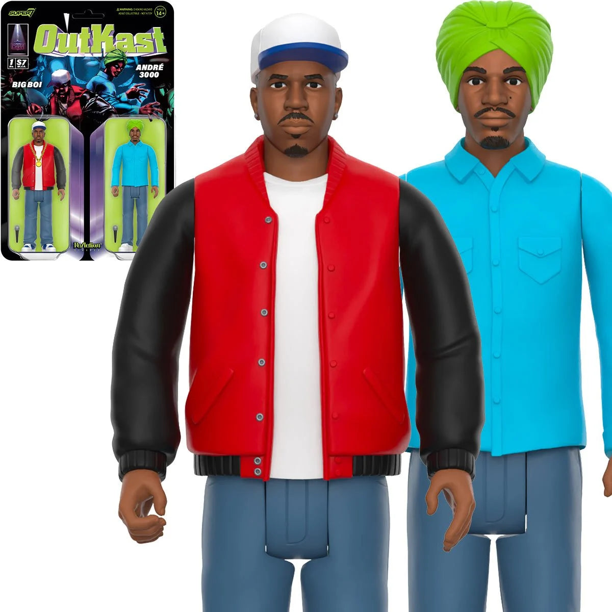 OutKast - Atliens - Big Boi and André 3000 3 3/4-Inch ReAction Figures - Super7