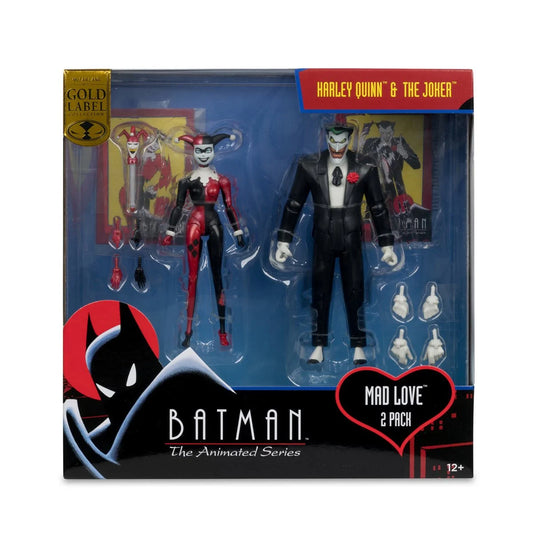 McFarlane DC Direct Batman Animated Series - Harley Quinn and The Joker "Mad Love" 6-Inch Action Figure 2-Pack & Comic - Gold Label Exclusive