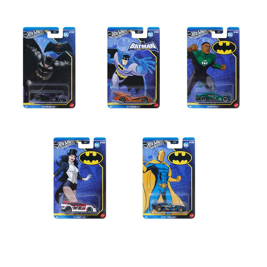 Hot Wheels Batman Themed 2025 Mix 1 - Set of 5