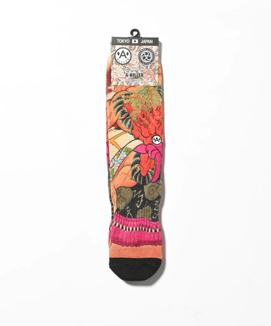 A-Killer × Three Tides Tattoo × Grappler Baki - Kaoru Hanayama - Japanese Socks