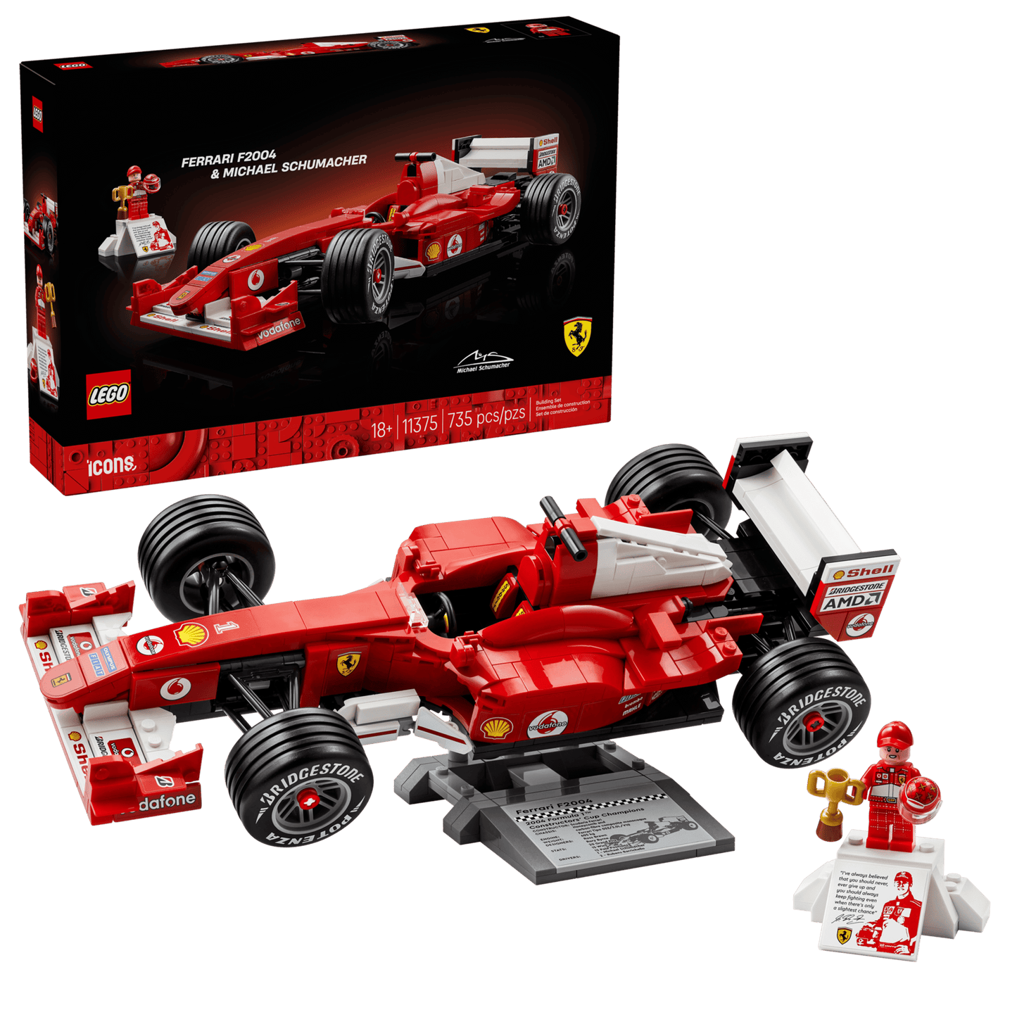 Lego Icons - Ferrari F2004 and Michael Schumacher #11375 - (PRE-ORDER MARCH 2026)