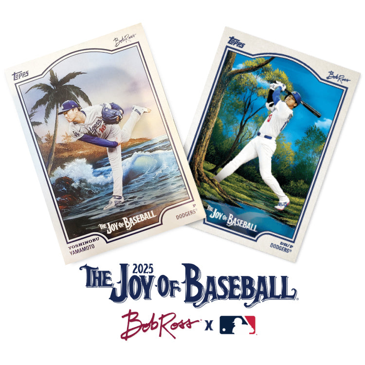 2025 Topps x Bob Ross the Joy of Baseball - LA Dodgers 5 Card Team Set with Shohei Ohtani - Near Mint