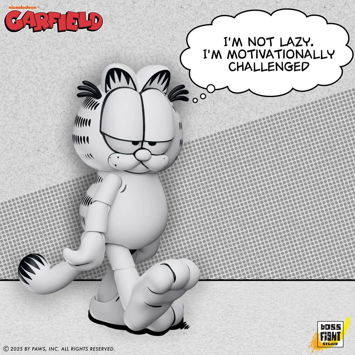 Garfield - Black and White Daily Comic Strip Action Figure - Entertainment Earth Exclusive (PRE-ORDER AUGUST 2026)